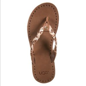UGG | Shoes | Womans Ugg Sandals Navie Flip Flops In Rose Gold | Poshmark